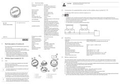 Supplementary sheet GC 175 wireless input module