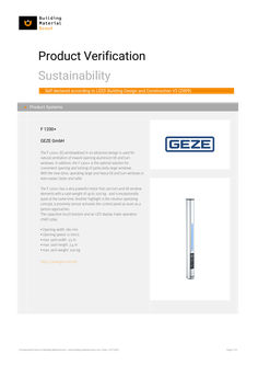 LEED v3 for F 1200+ product declaration