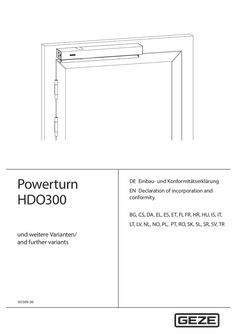 Powerturn / HDO 300 安装和符合性声明
