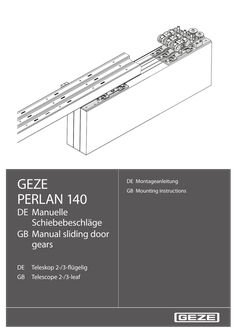 PERLAN 140 manual sliding door fitting systems telescopic 2/3-leaf