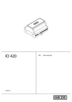 User manual IO 420