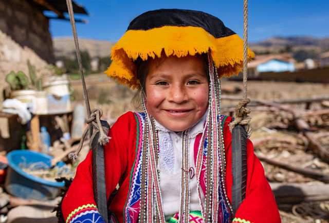 一名秘鲁女孩的照片