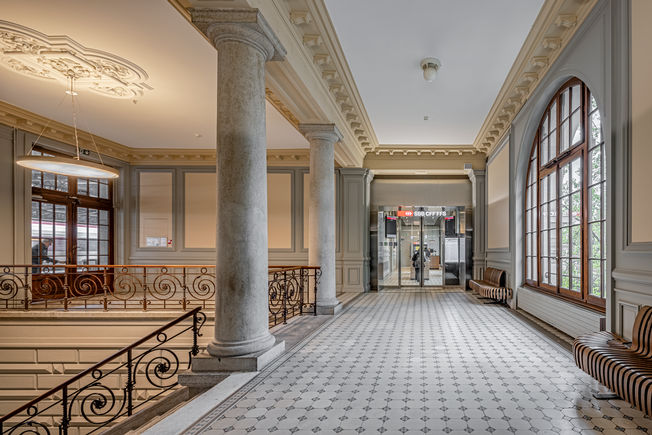 Interior view of the Gare de Montreux