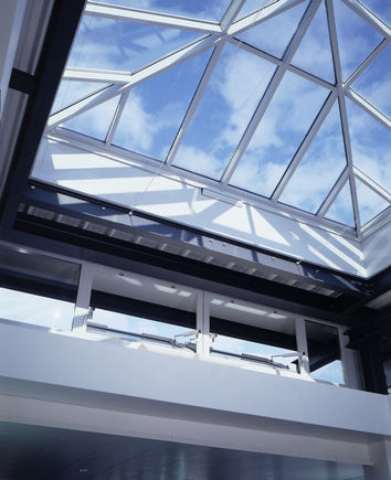 Opening and locking system GEZE RWA 110 NT, installed at Ferihegy Airport in Budapest The GEZE RWA 100E system is offered in four different stroke lengths and is used for natural smoke and heat extraction, smoke dissipation and ventilation of inward opening rectangular windows.