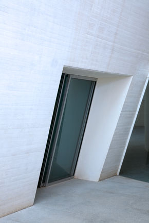 自动平移门机 Slimdrive SL 在巴伦西亚的 Palacio de las Artes 歌剧和文化院倾斜安装 自动直线型平移门系统 用于斜面玻璃立面