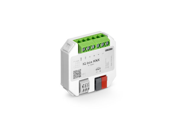IQ Box KNX A leap in security and convenience: The new IQ box KNX interface module allows the window drives of the IQ windowdrive series to be integrated into KNX bus systems. .