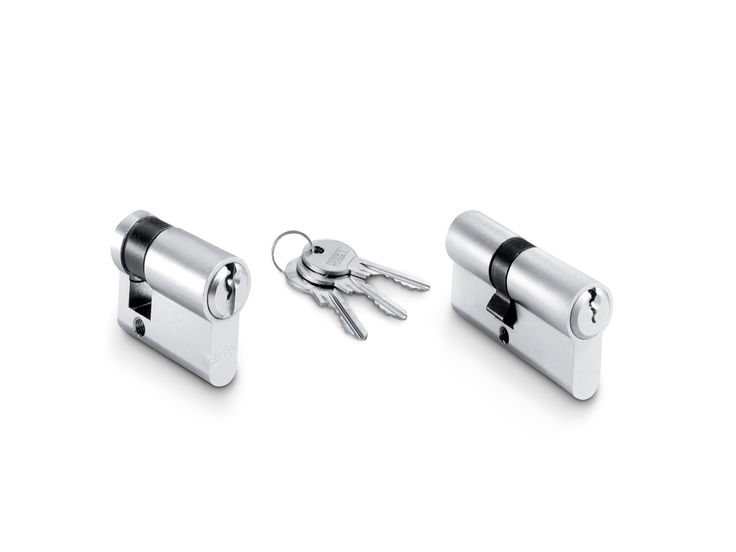 Euro profile cylinder for floor locks Euro profile cylinder for installation in manual locking device on sliding doors