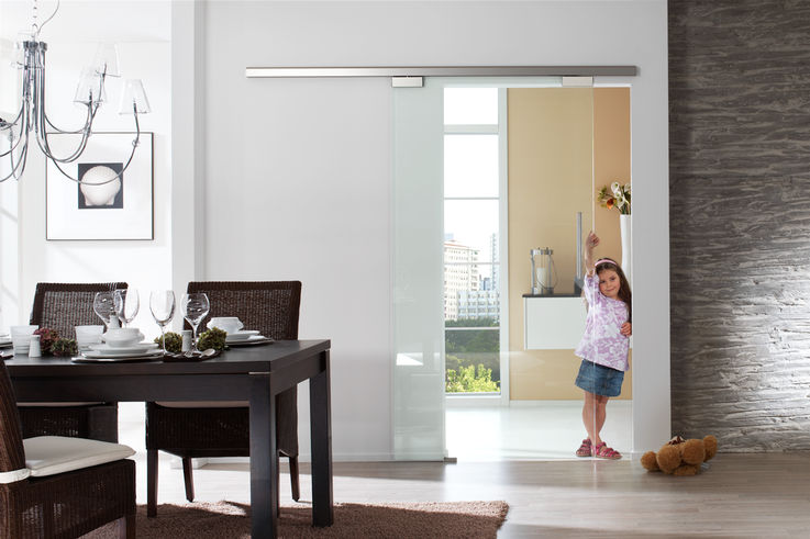 GEZE Perlan 140 sliding door fitting for glass doors