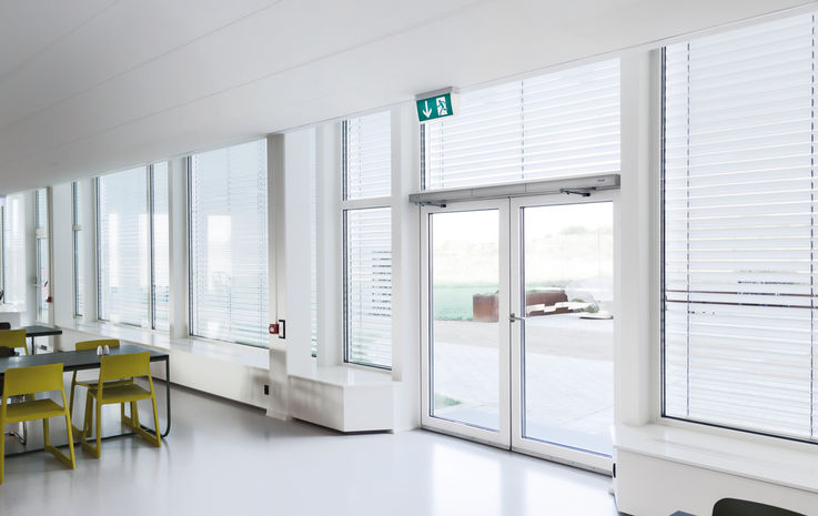 Powerturn Swing door drive in use on a double leaf door