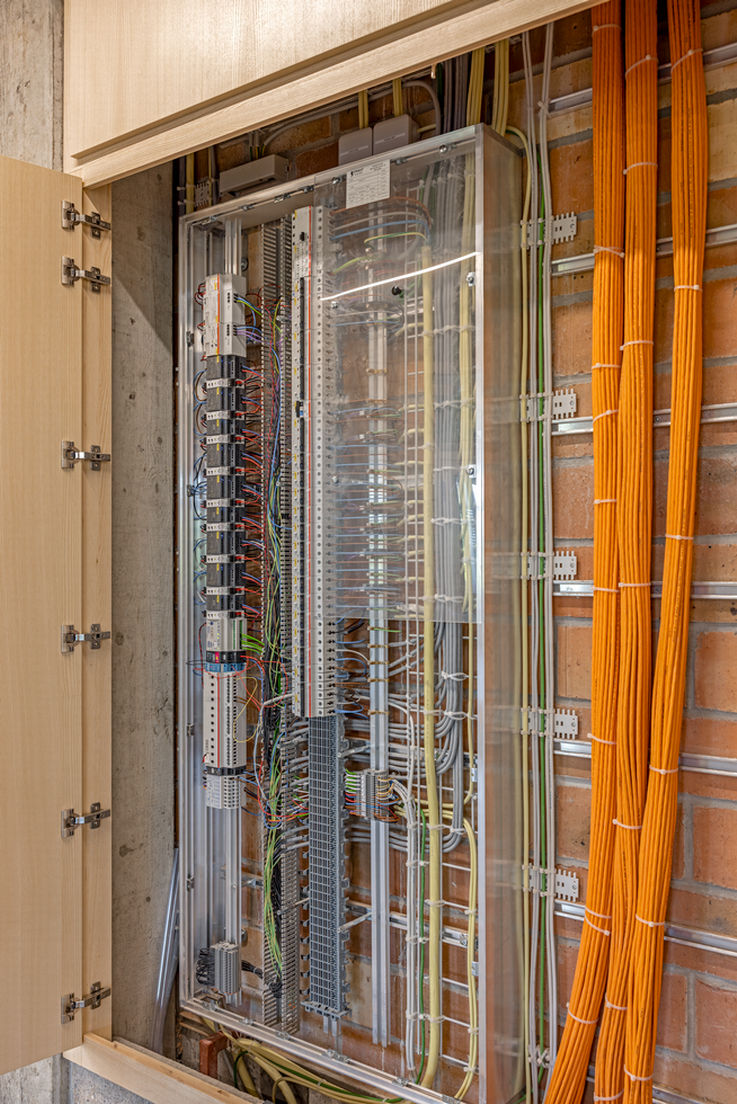 View of an electrical installation cabinet