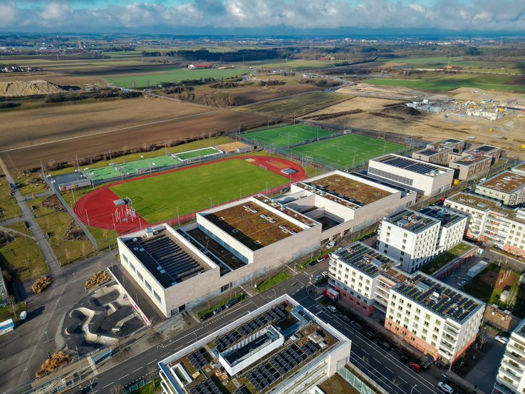 Aerial view of Freiham Sports Park