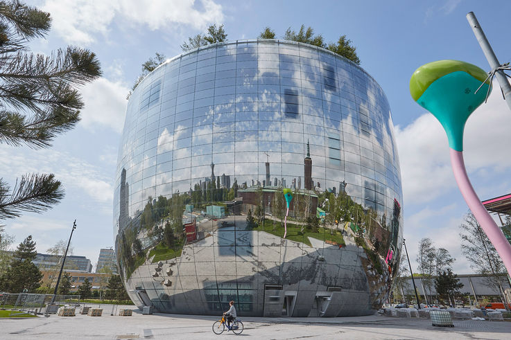 Exterior view of the Boijmans art warehouse in Rotterdam 