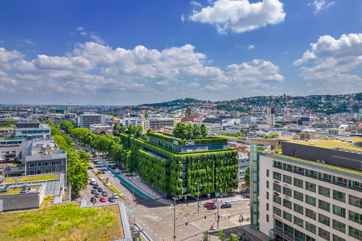 Calwer Passage green building in Stuttgart