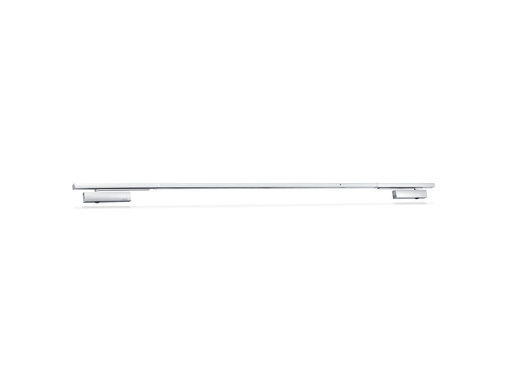 Product shot (47699) - Overhead door closer with guide rail system for double leaf doors with closing sequence control, smoke switch and integrated back check, which brakes heavily applied doors.