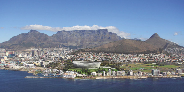 Preventive fire protection in stadium - Fantastic World Cup scenery The new 'Green Point Stadium' in Cape Town with GEZE door and window technology.
